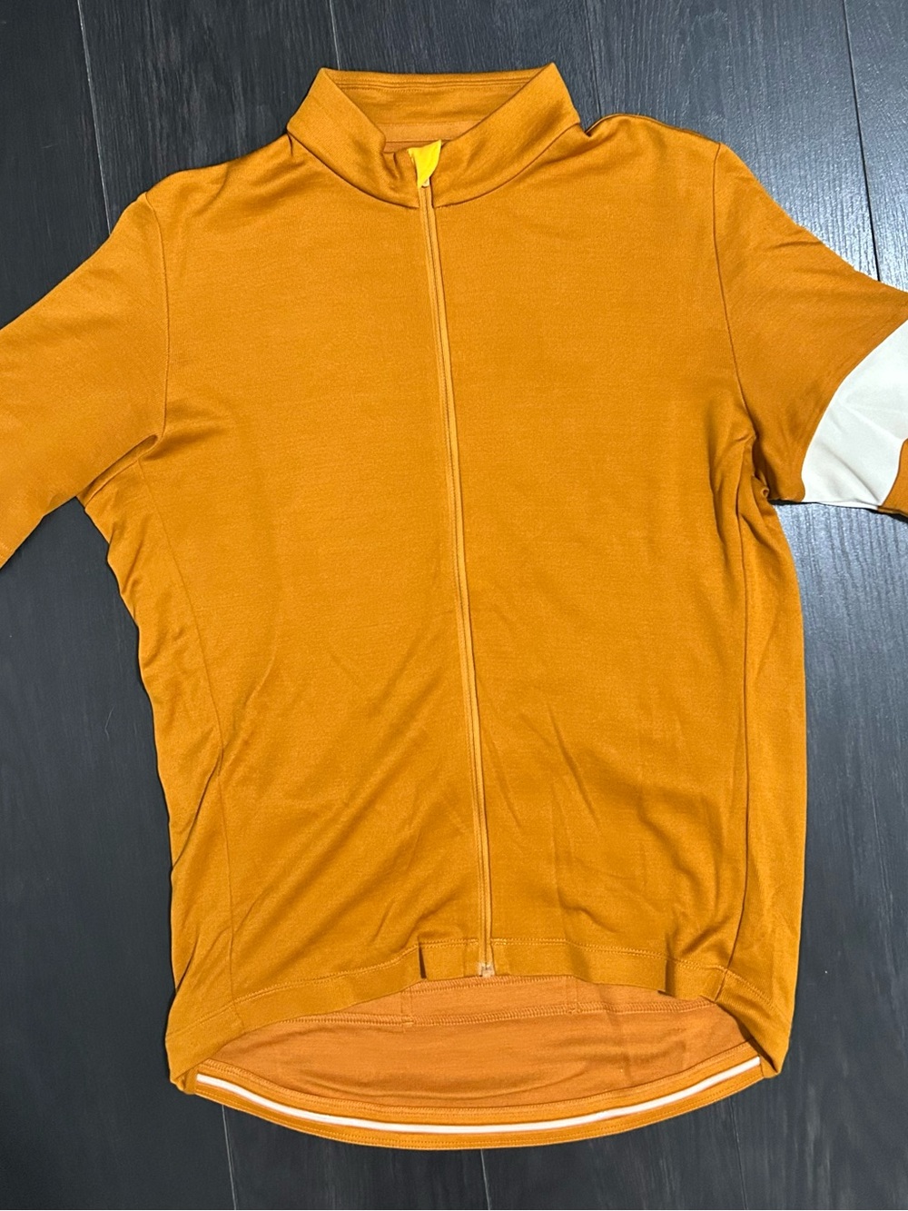 Rapha Short-Sleeve Cycling Jersey in Mustard and Cream Accent